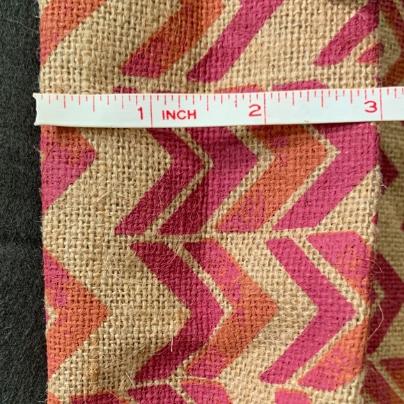 Neiman Marcus Pink and Tan Chevron Cosmetic Bag - Picture 10 of 10